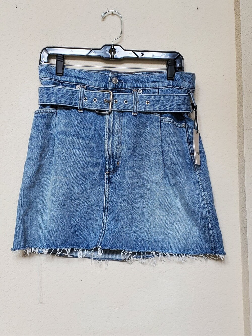 Agolde Reworked 90's High Waist A Line Belted Skirt. Size 27
